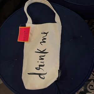 Kate Spade “Drink Me” Canvas Wine Tote